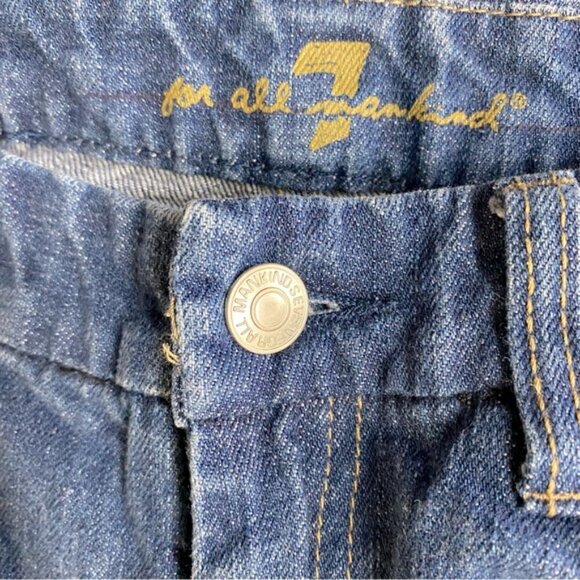 7 For All Mankind Med Wash Low Rise Straight Boot Cut Jeans 29 - Picture 3 of 15